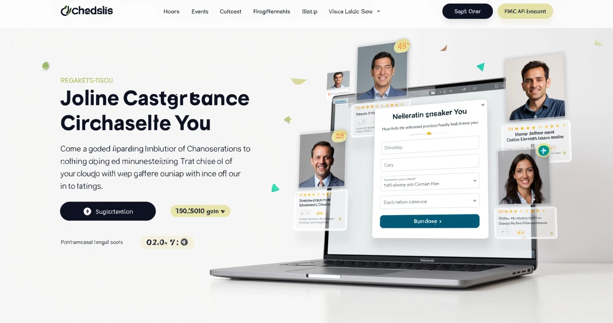 Exemplo de página de inscrição em evento online 