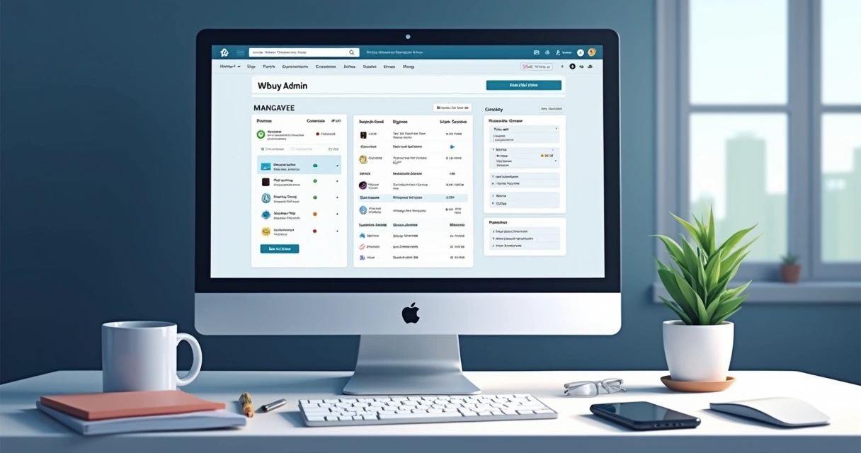 Painel administrativo da Wbuy com menus de gestão de produtos 
