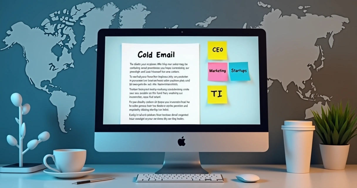 Tela de computador exibindo email personalizado para segmento específico 