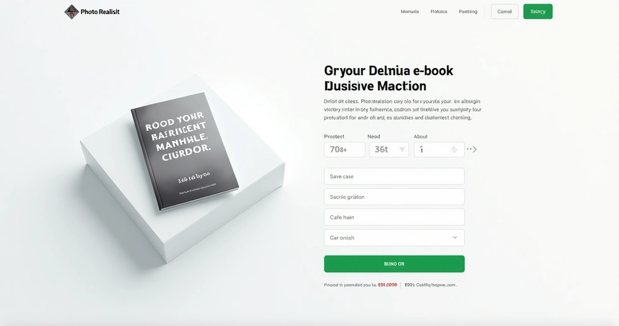 Layout de página para download de e-book