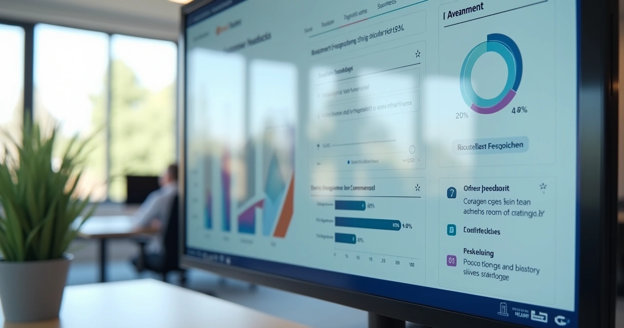 Painel com exemplos visuais de feedbacks analisados 