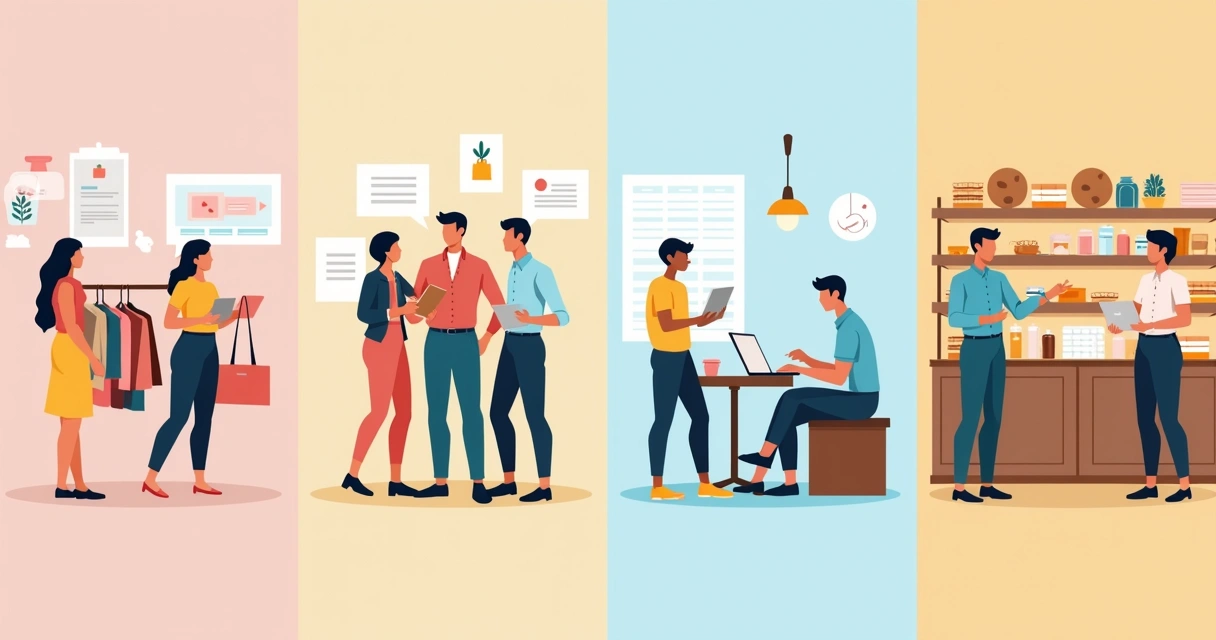 Quadro com exemplos de públicos-alvo por setor 