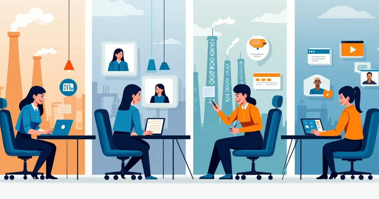 Exemplo de equipes B2B usando canais de prospecção ativos 