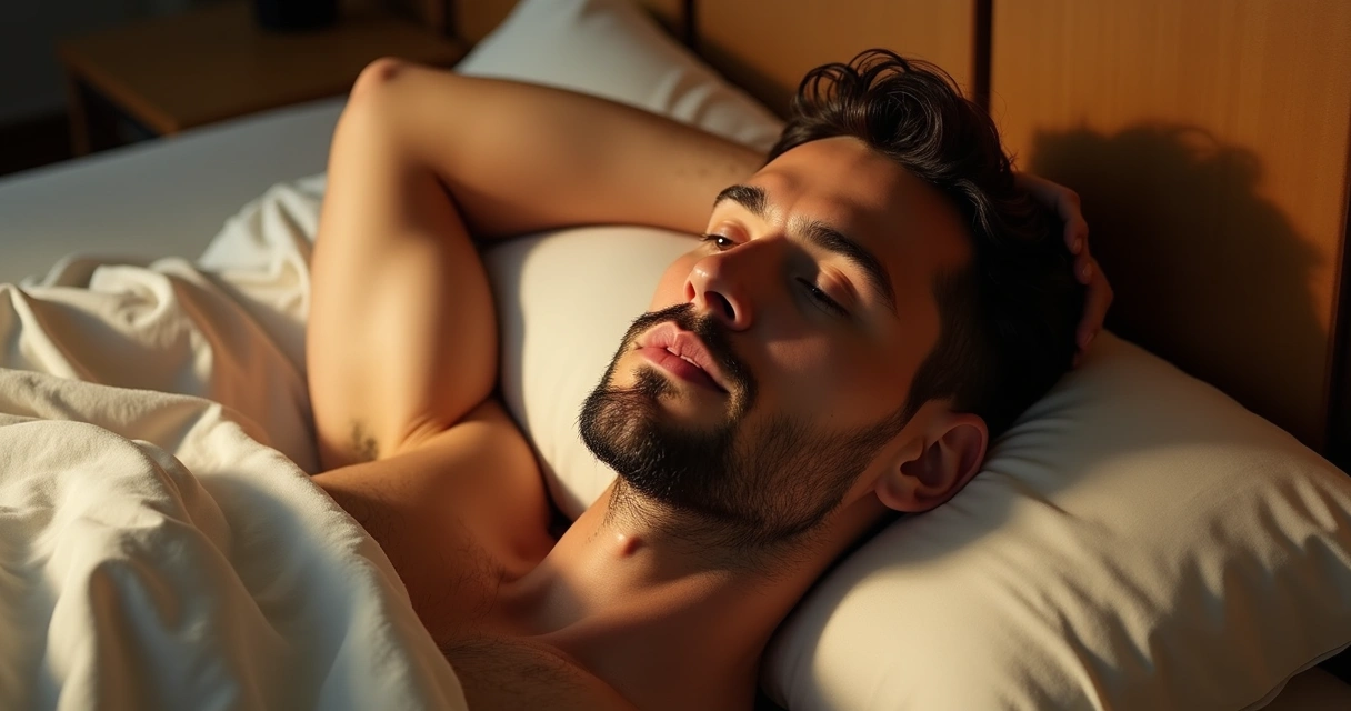 Homem praticando exercício de respiração terapêutica sentado 