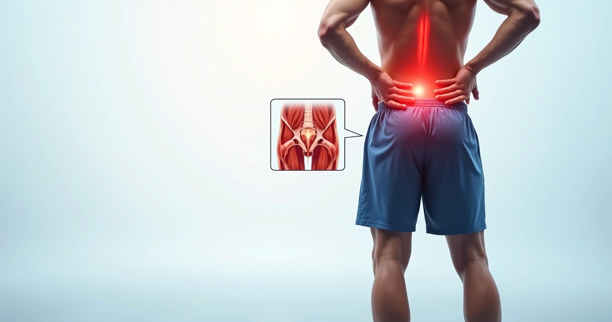 Ilustração masculina mostrando exercícios do assoalho pélvico 