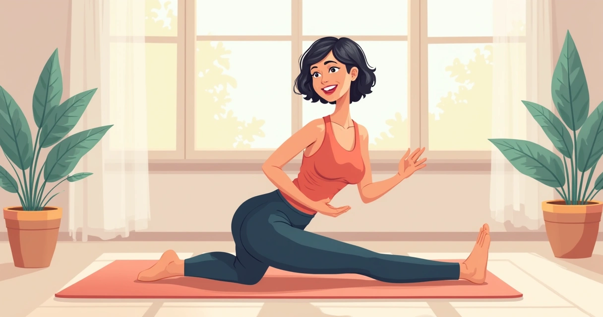 Mulher realizando exercícios pélvicos em um tapete 