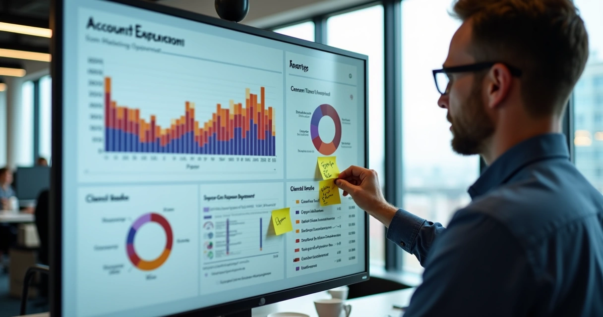 Expansão de contratos pela análise de dashboard de agência de marketing 