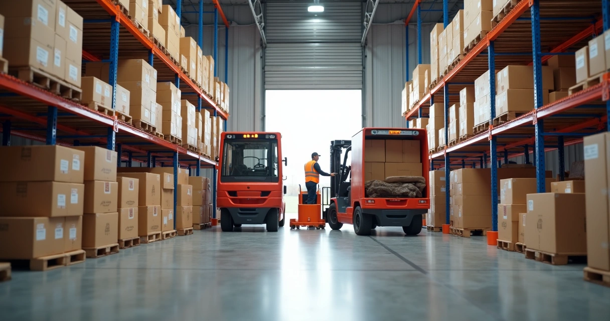 Armazém industrial com expedição de cargas 