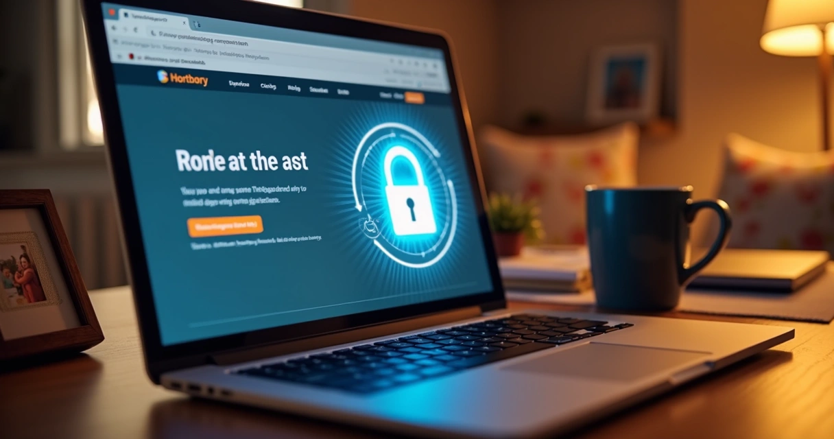 Navegação segura com anúncio personalizado em tela 