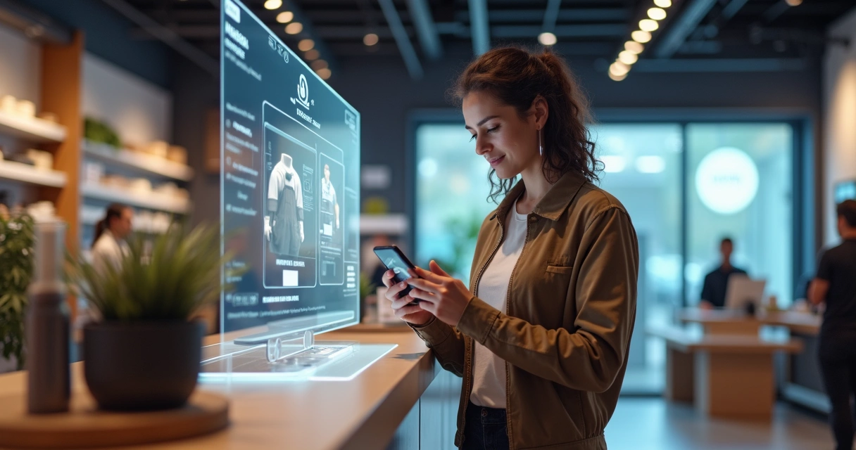 Cliente interage com loja física e digital ao mesmo tempo 