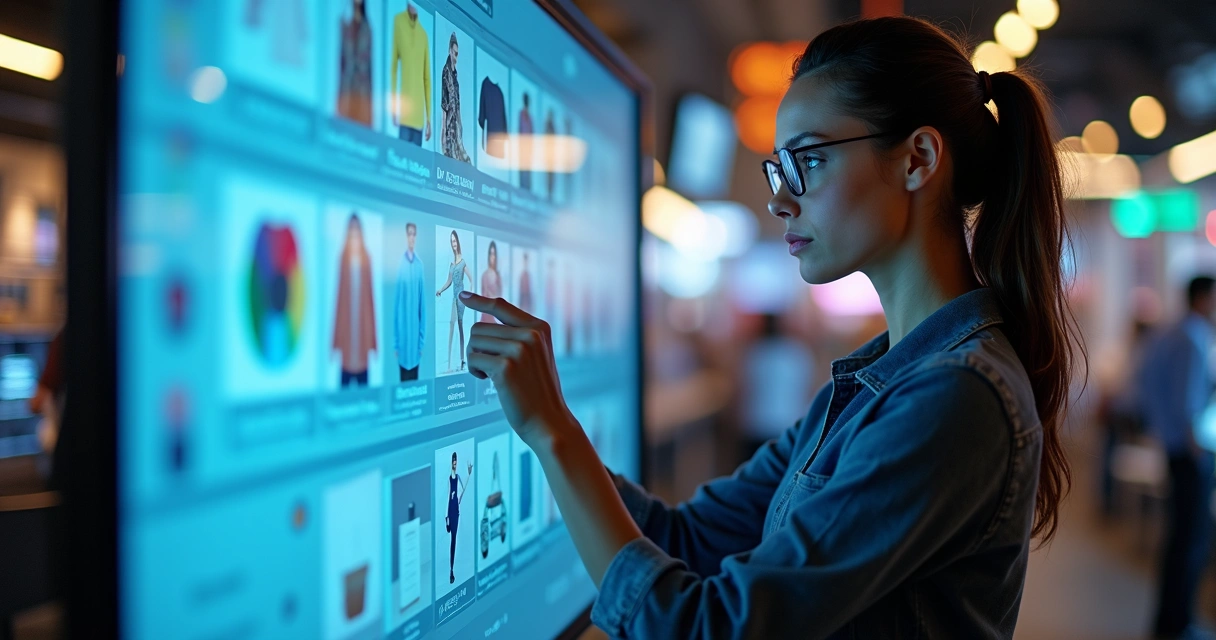 Pessoa utilizando aplicativo digital para escolha personalizada de produto 