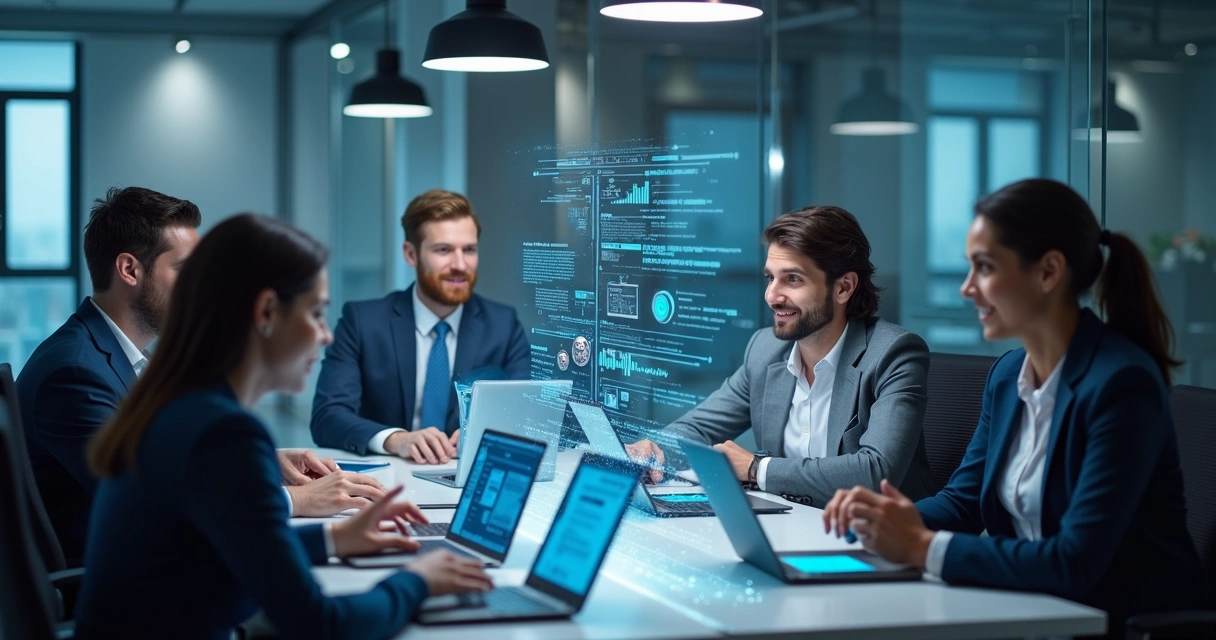 Equipe de vendas usando IA para personalização do atendimento 