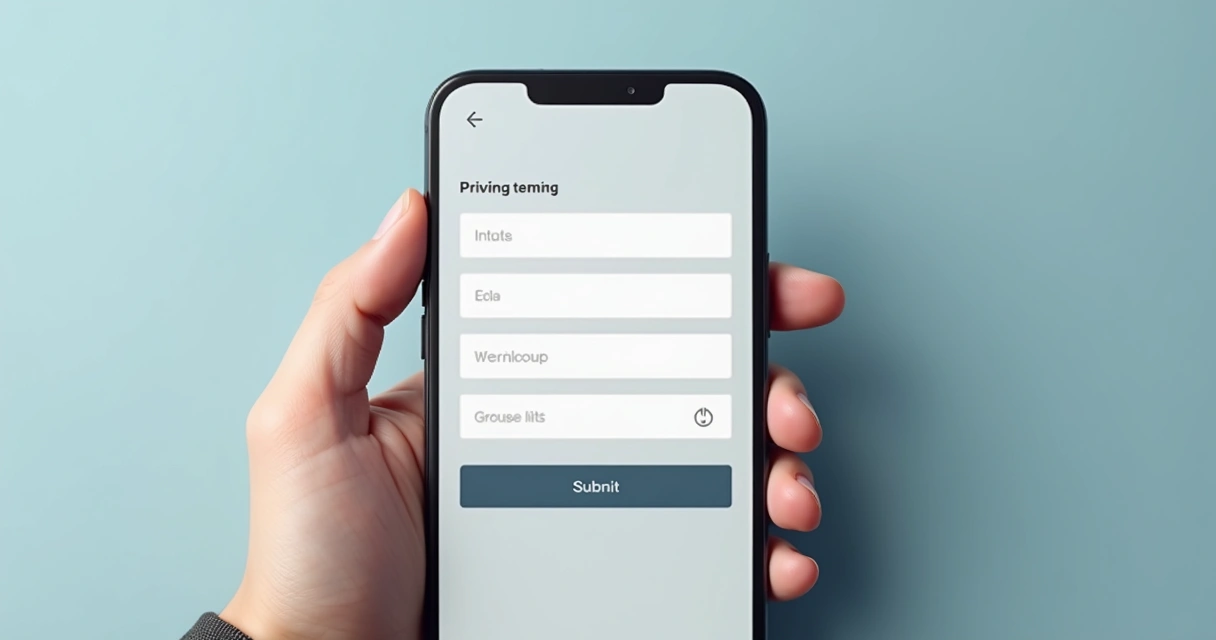 Formulário de landing page imobiliária no celular 