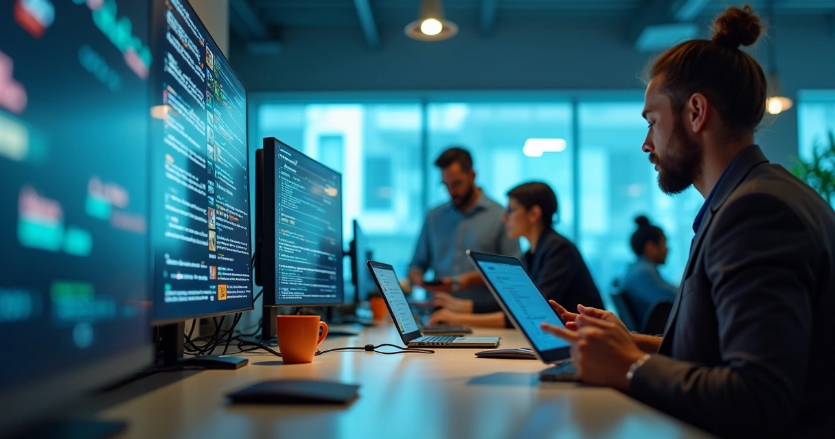 Balcão digital com vendas, atendentes e clientes interagindo em diferentes canais 