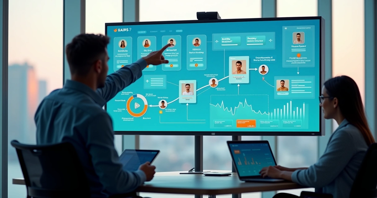 Painel mostrando experiência omnicanal integrada em um produto SaaS 