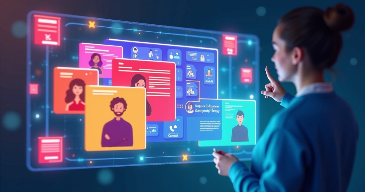 Painel visual com experiência unificada de atendimento ao cliente 