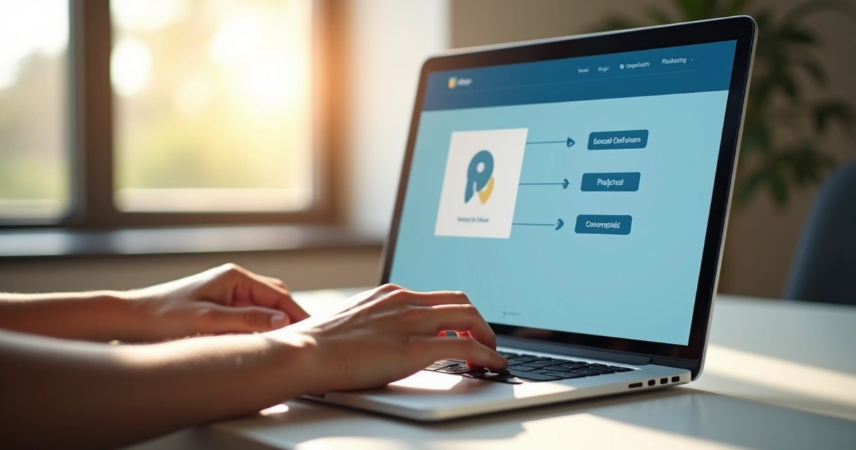 Usuário satisfeito navegando no site fácil de usar 