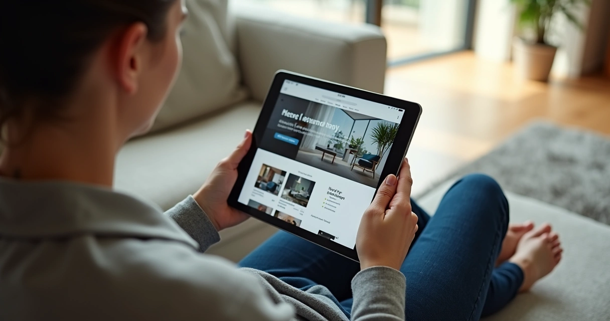 Usuário navegando em site com experiência personalizada 