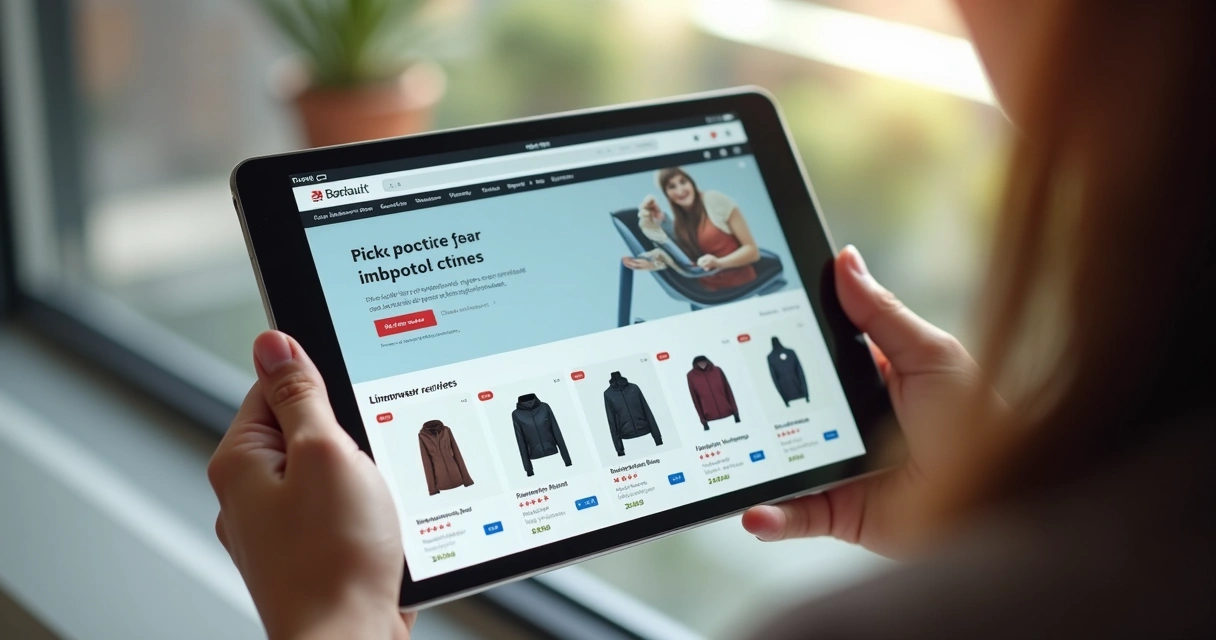 Usuário navegando em site rápido e intuitivo