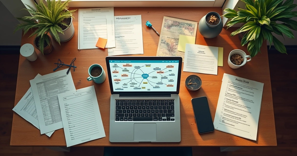 Quadro com anotações de experiências e conquistas pessoais 