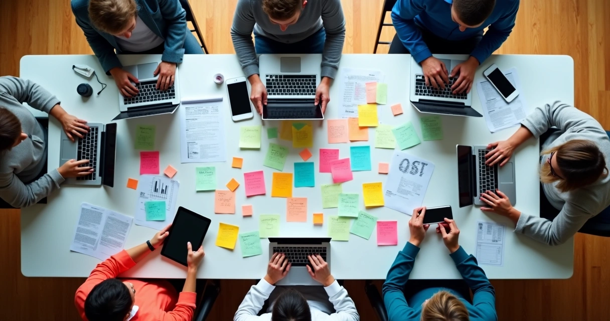 Equipe testando variações de anúncios em marketing digital 