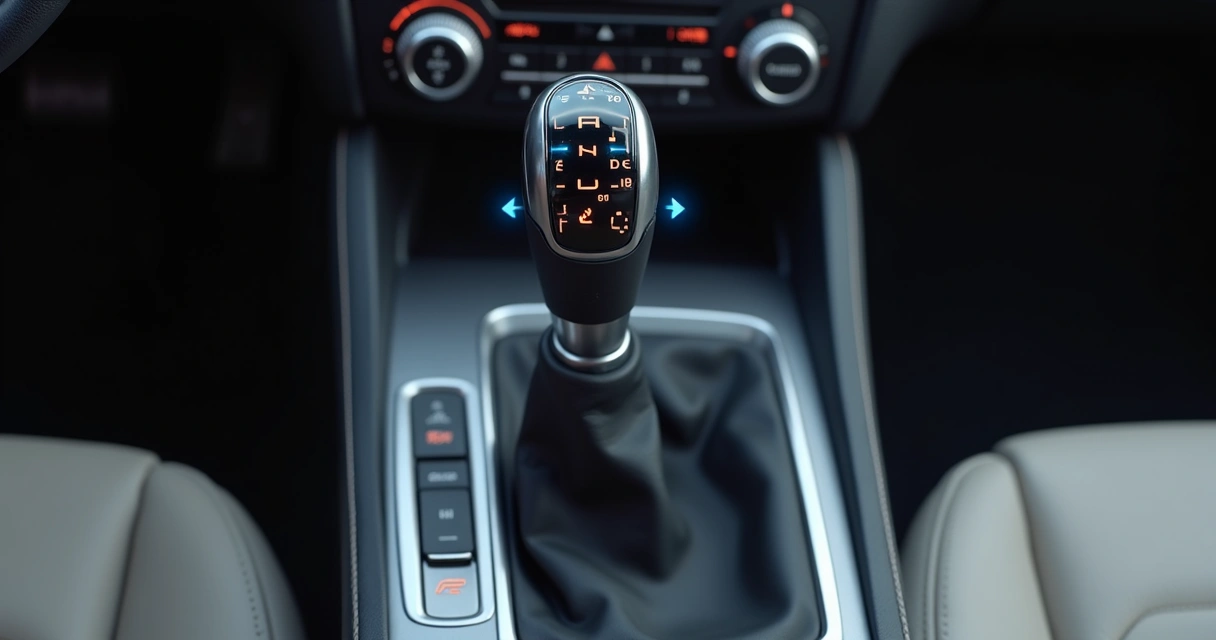 Demonstração das posições da alavanca de câmbio automático 