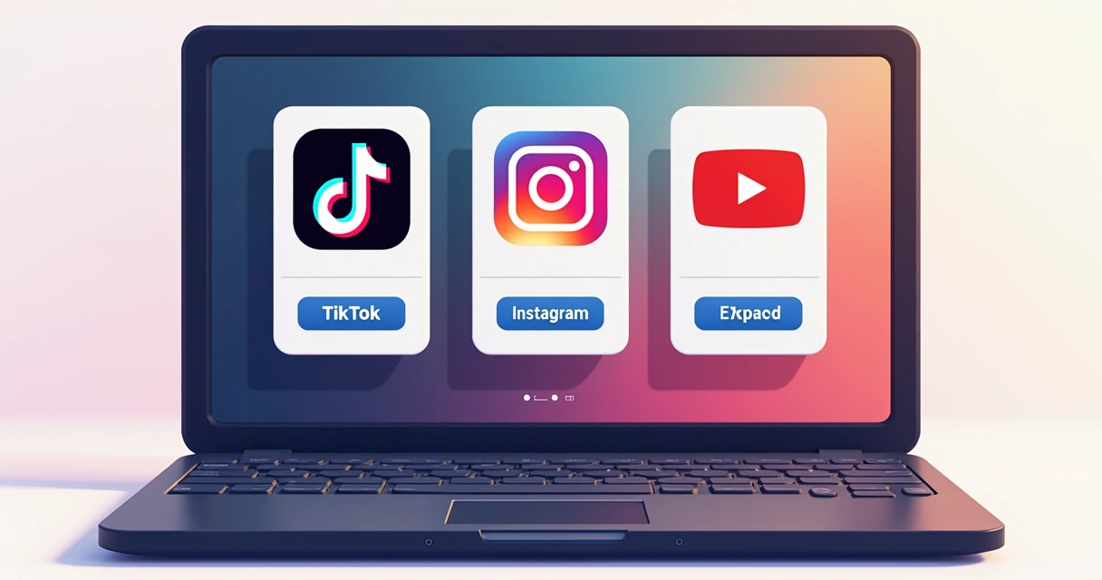 Tela exportando vídeos para TikTok, Instagram e YouTube 