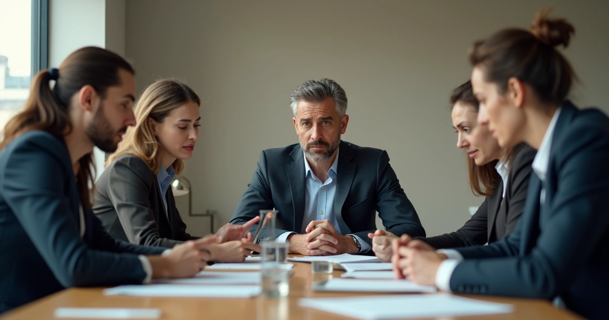 Membro do grupo mostrando frustração durante discussão 