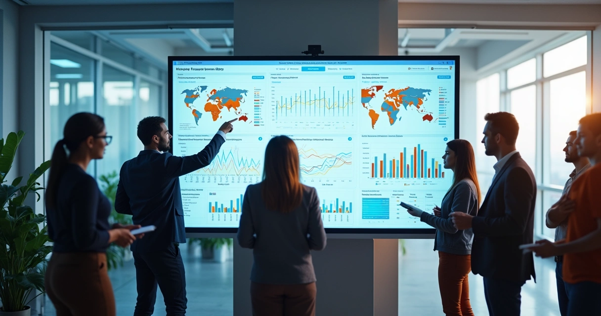 Gráficos e mapas de calor de comportamento online em tela digital 
