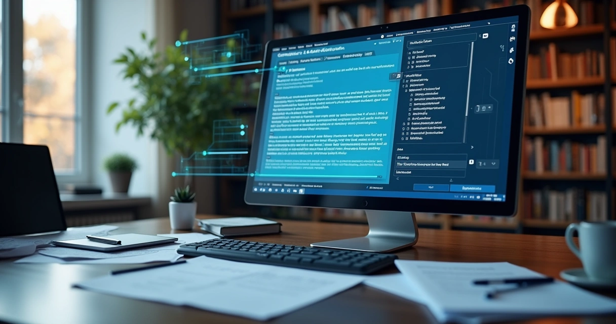 Sistema extraindo informações de um contrato digital na tela 