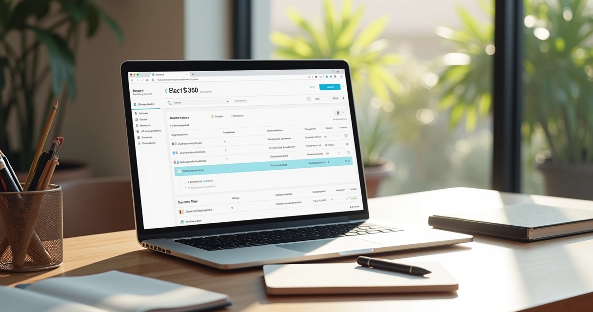 Tela simulando extração automática de dados XML do SPED em computador 