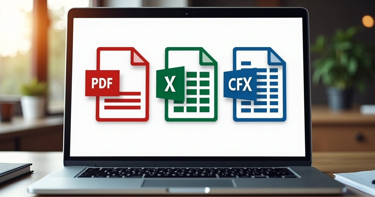 Planilhas de extratos bancários e formatos de arquivo para contador 