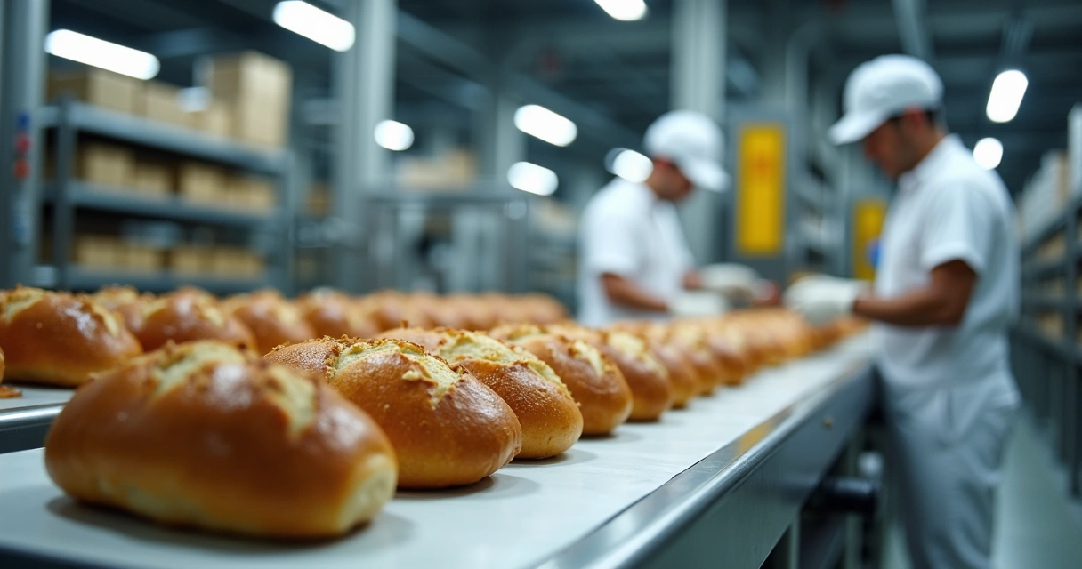 Lista Atualizada de Indústrias no Brasil por Setor e Região 3 Esteira de fábrica de alimentos com produtos embalados