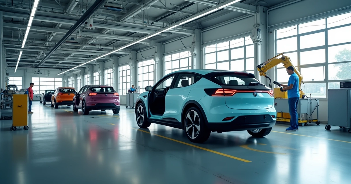 Fábrica de carros elétricos moderna no Brasil 