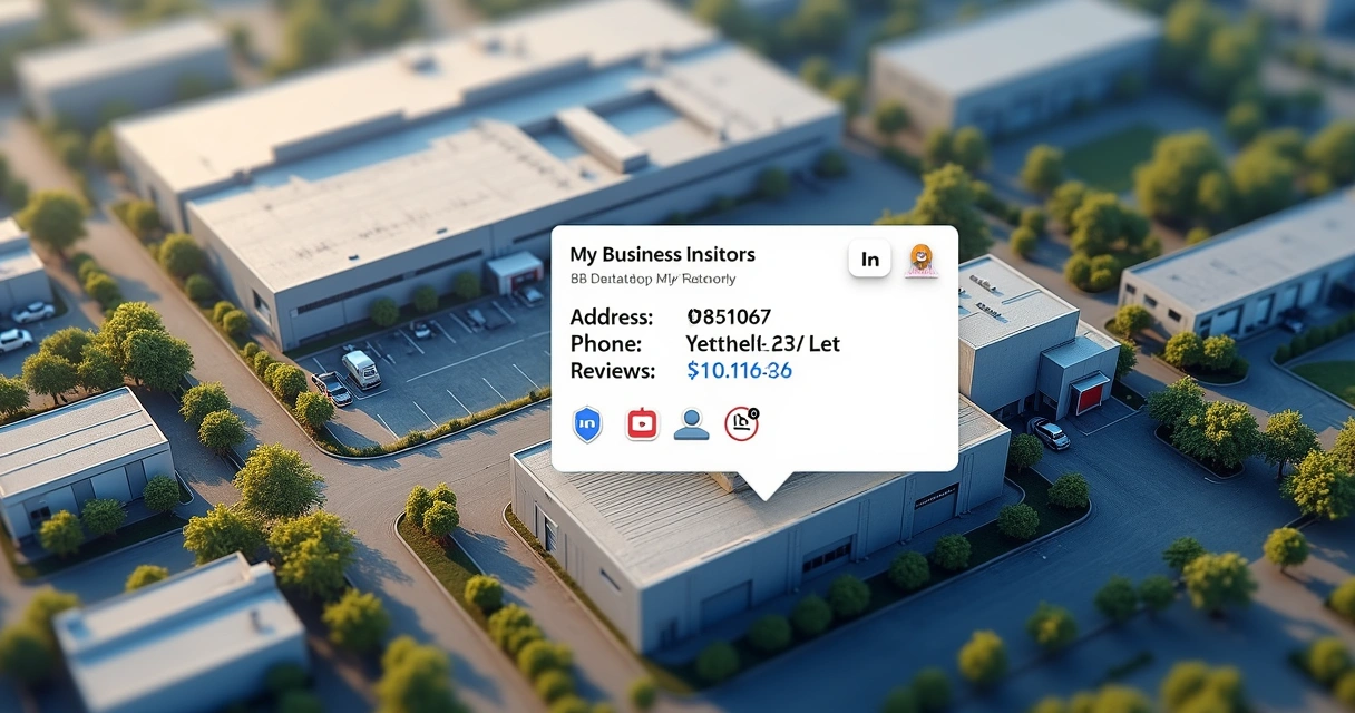 Matriz industrial vinculada ao Google Meu Negócio no mapa 
