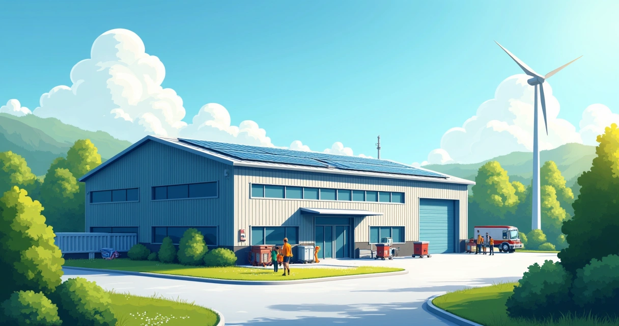 Fábrica metalúrgica sustentável com painéis solares 