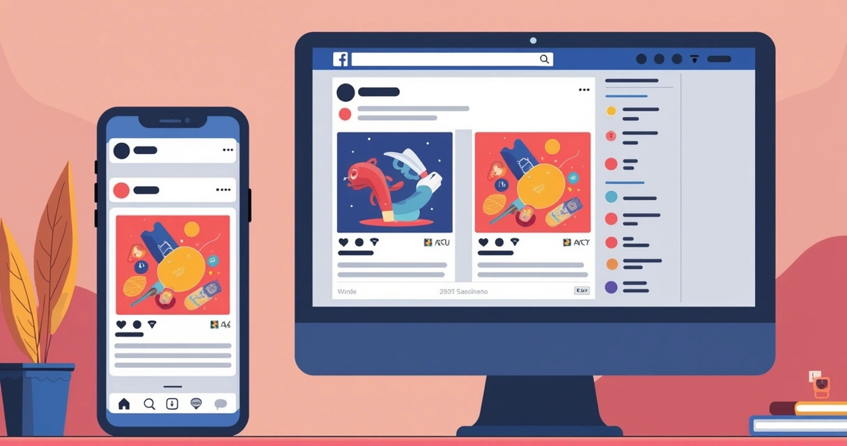 Anúncios de Facebook e Instagram side by side 