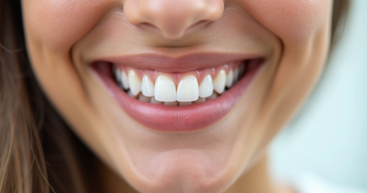 Sorriso com facetas dentárias
