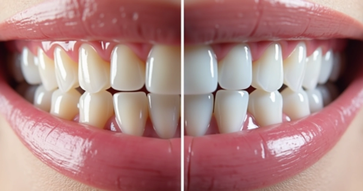 Comparação de facetas de resina e porcelana nos dentes