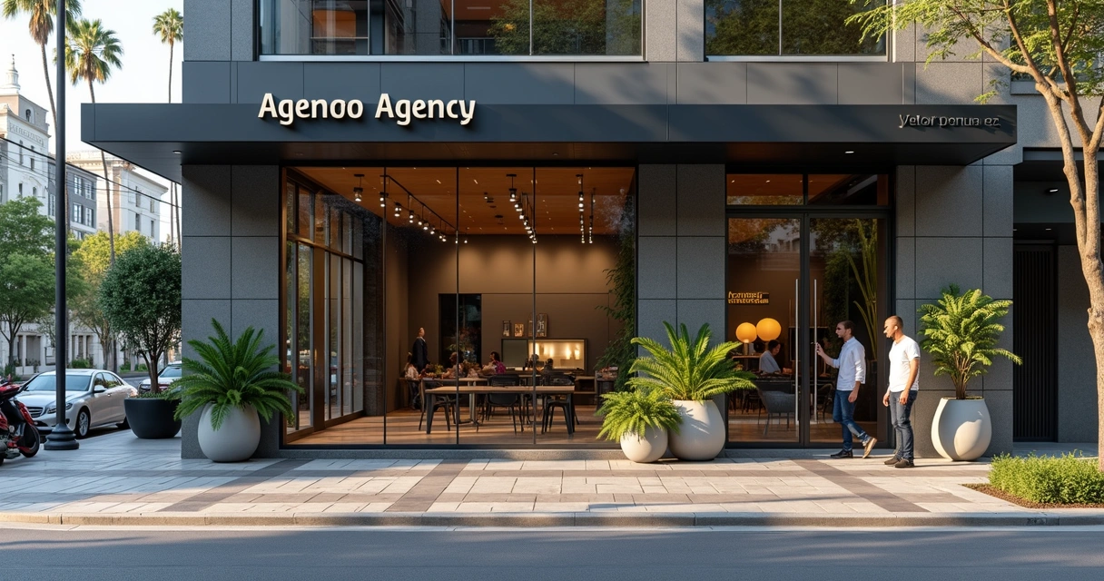 Fachada moderna de agência de publicidade em Uberaba 