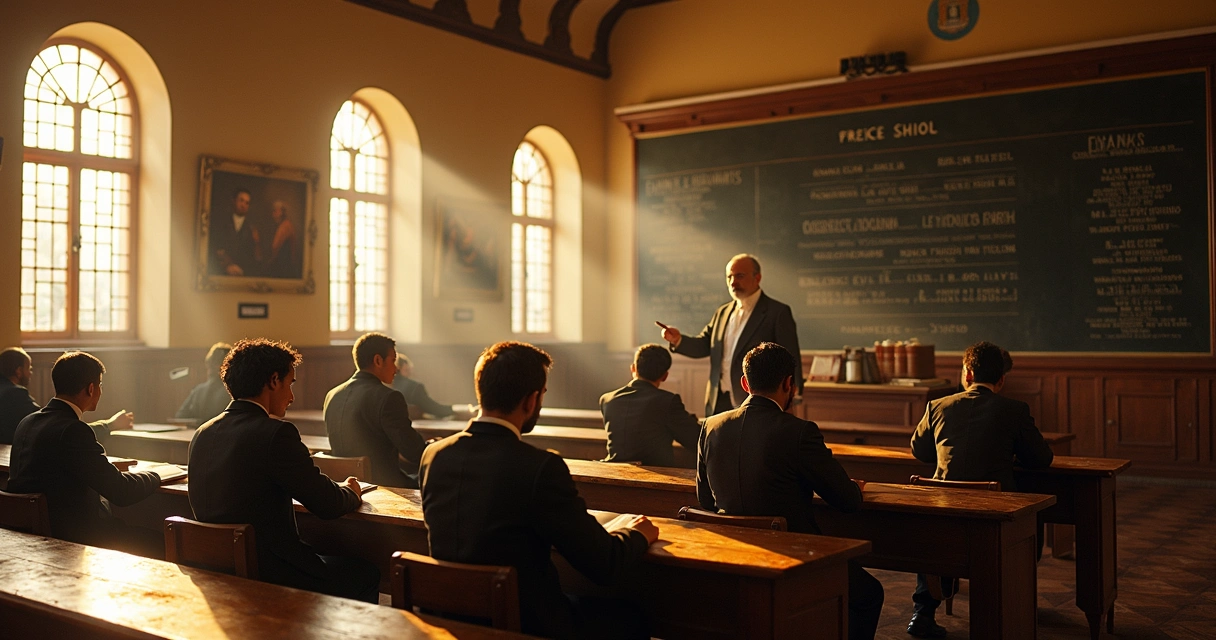 Sala antiga de aula de Direito em 1827 