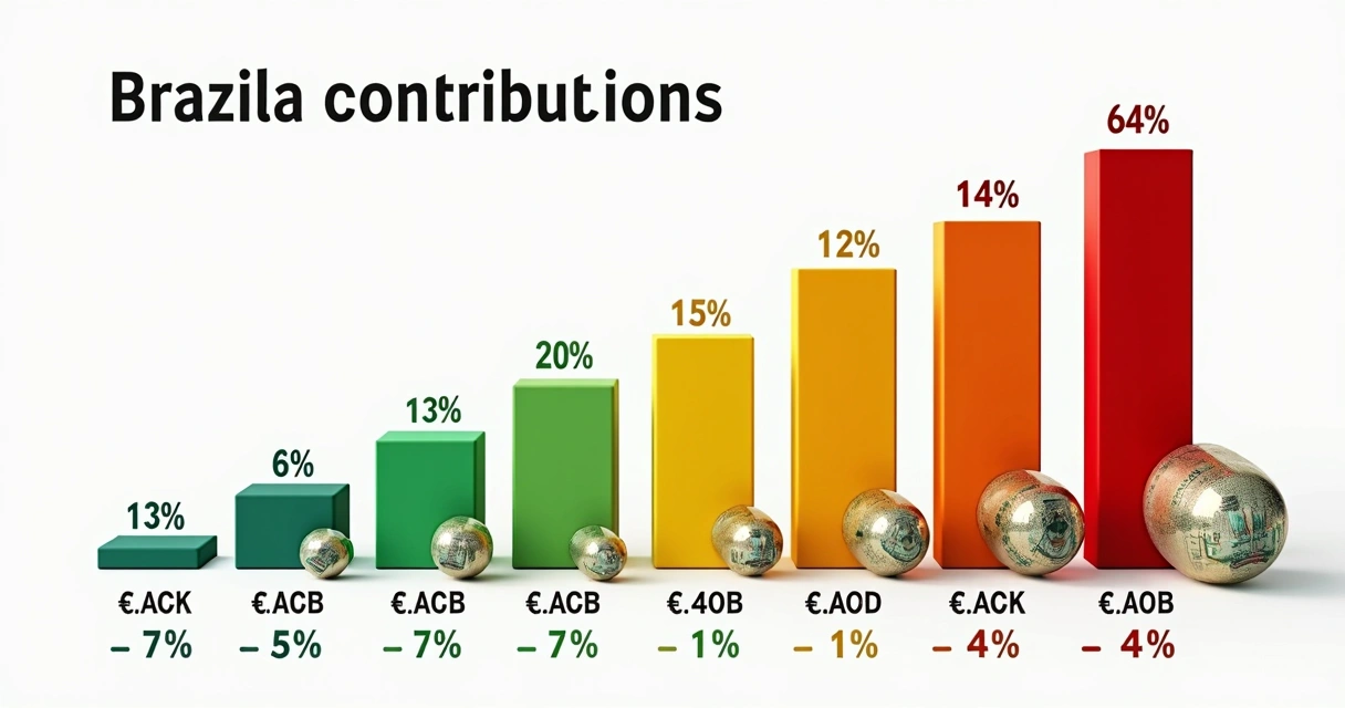 Gráfico de faixas salariais e alíquotas do INSS 2026