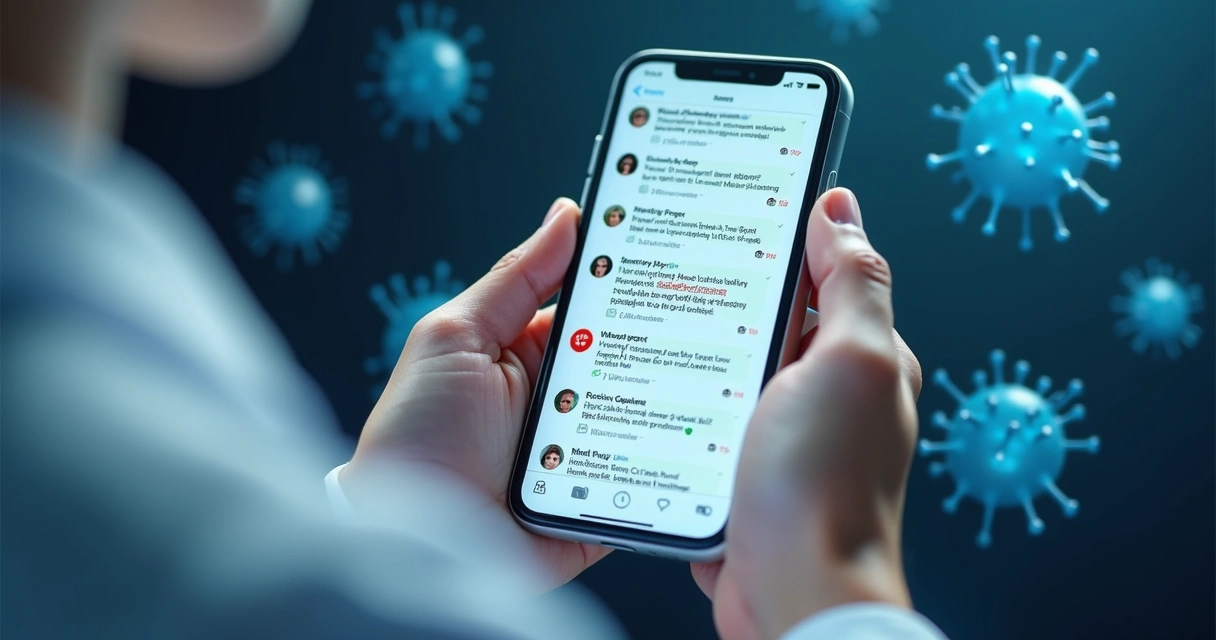 Conversa entre pessoas discutindo notícia falsa sobre vacinas