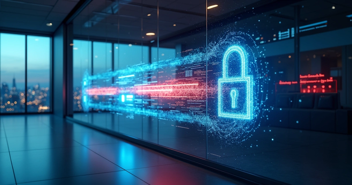 Túnel digital corporativo com brecha deixando dados escaparem 