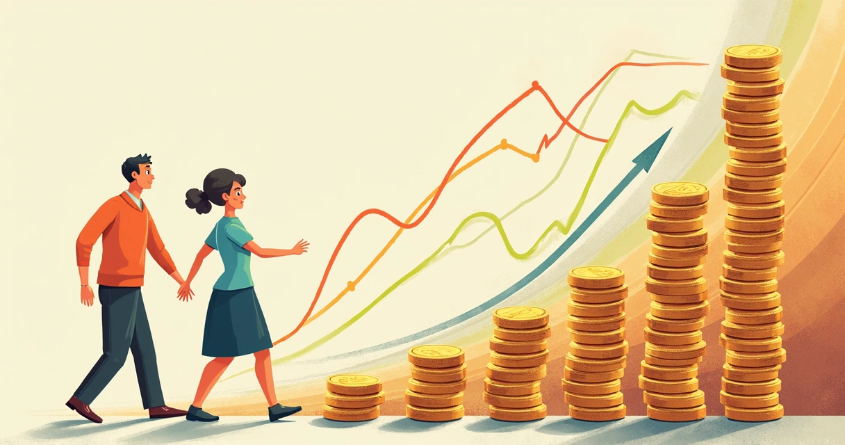 Gráfico ilustrando diferentes trajetórias de portfólio baseado na regra dos 4%