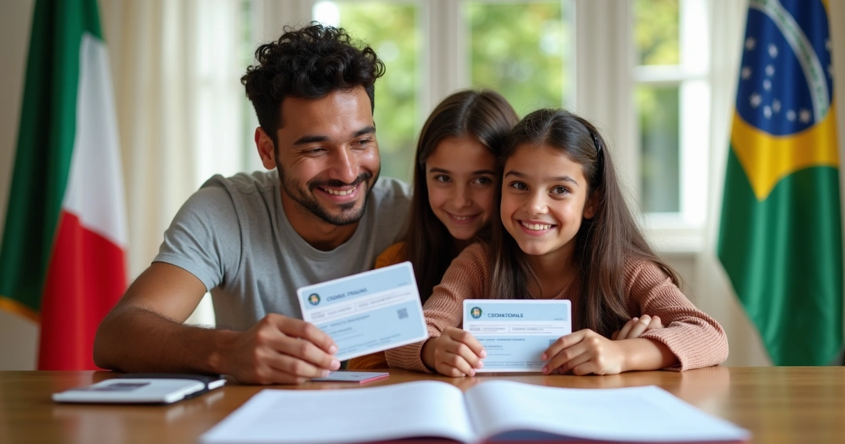 Família brasileira com documentos de cidadania italiana e Codice Fiscale 