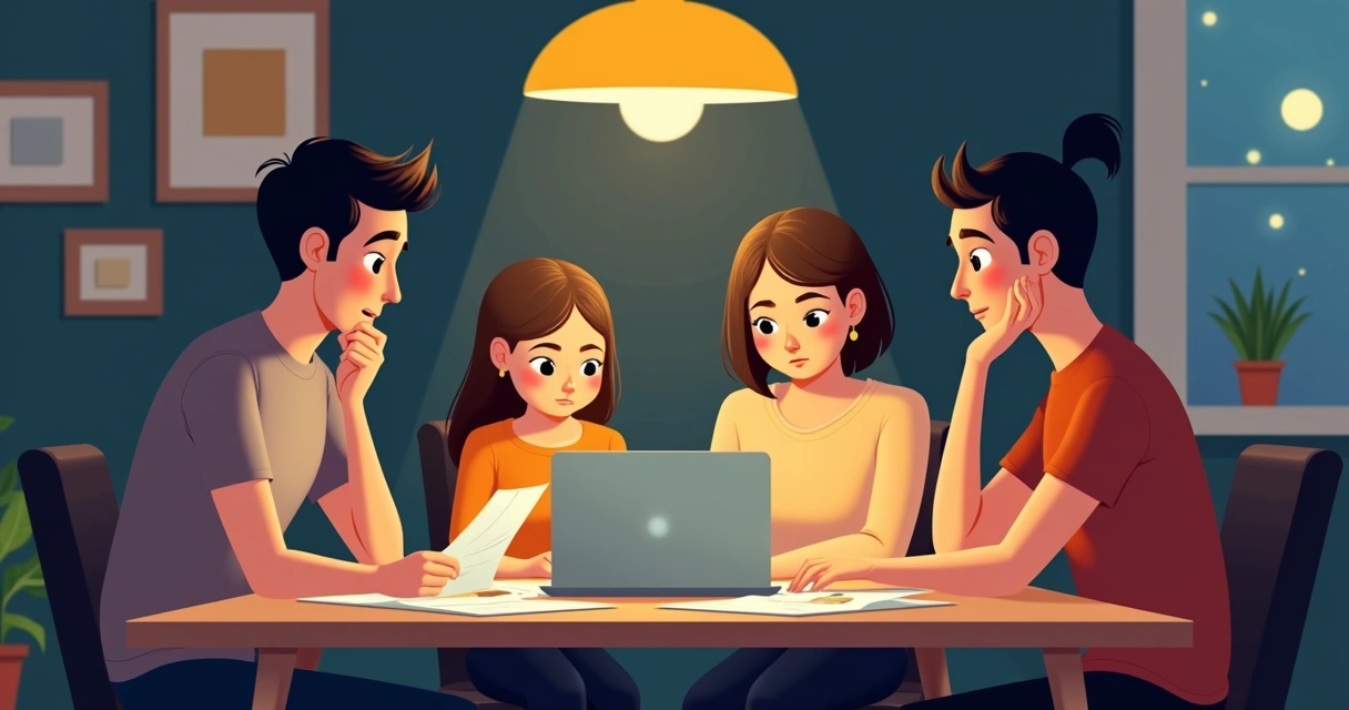 Família resolve um imprevisto financeiro em casa 