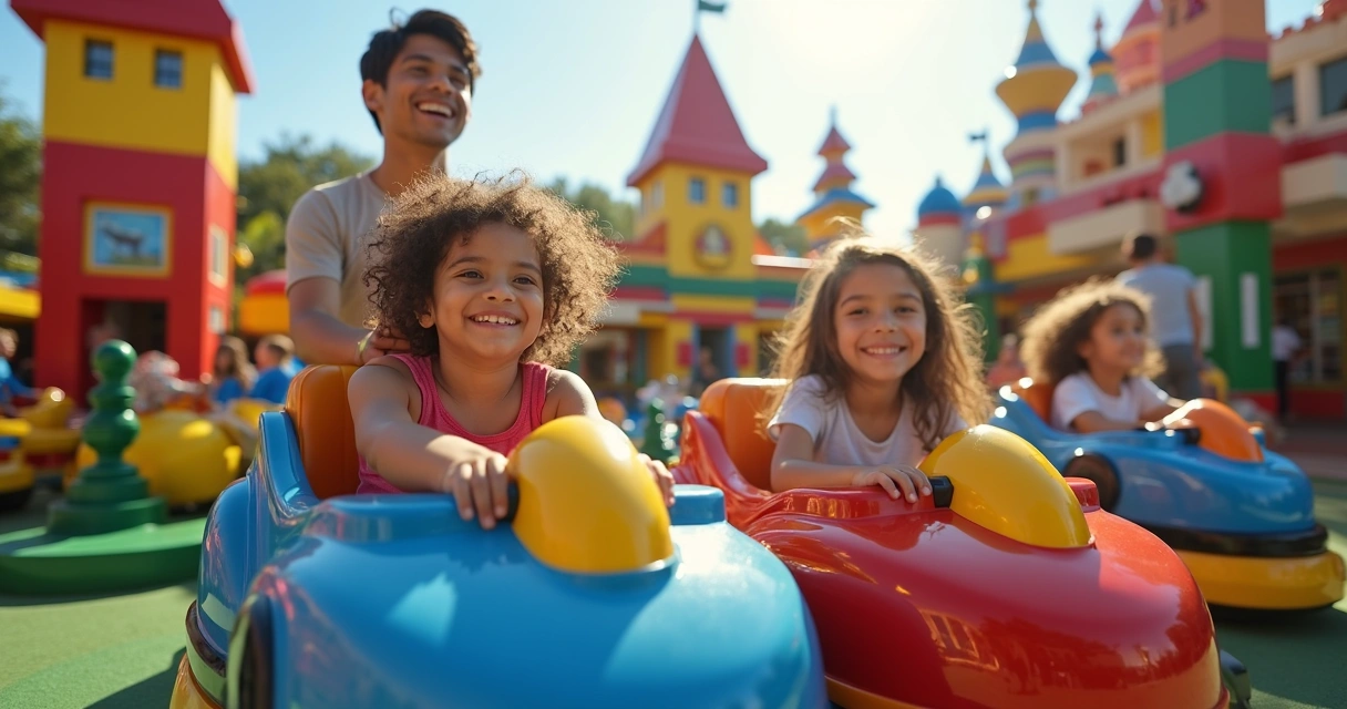 Família brincando em Legoland Florida 