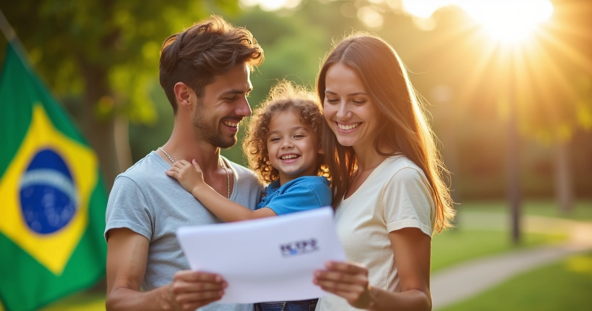 Família com menor sob guarda feliz após concessão de benefício do INSS 