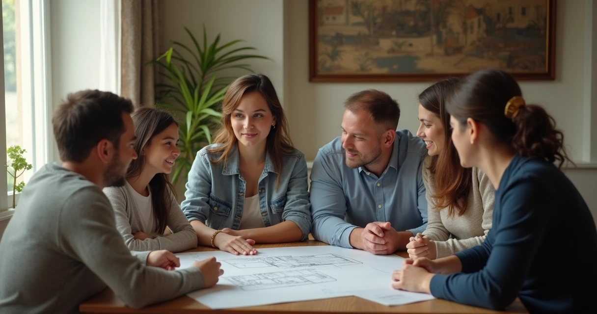 Família analisando novo bem incluído na herança